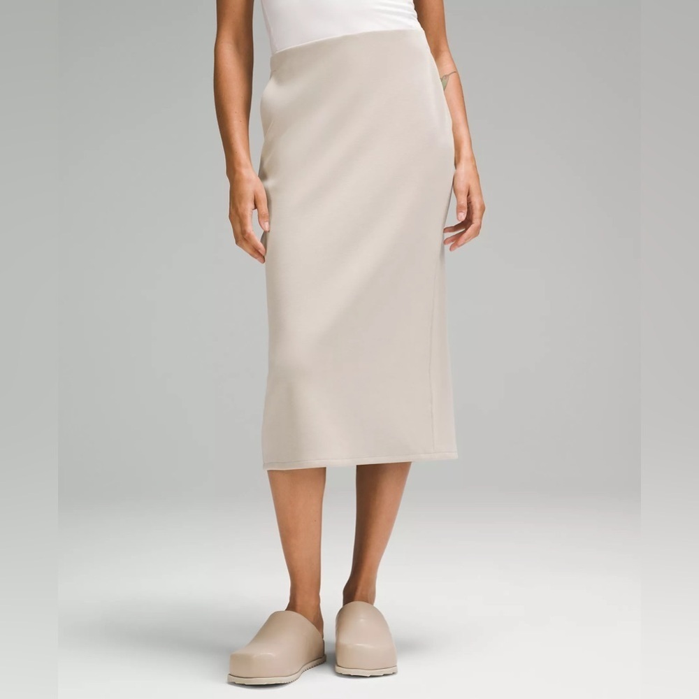 Lululemon Softstreme High-Rise Midi Skirt - Mojave Tan, Size 2
